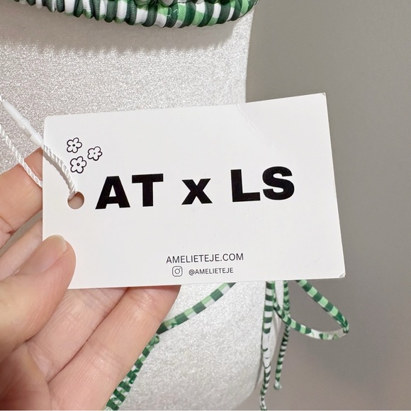 Amelie Teje x Loleia Swim String Bikini Femme in Vert Small Top Medium Bottom - Picture 10 of 16